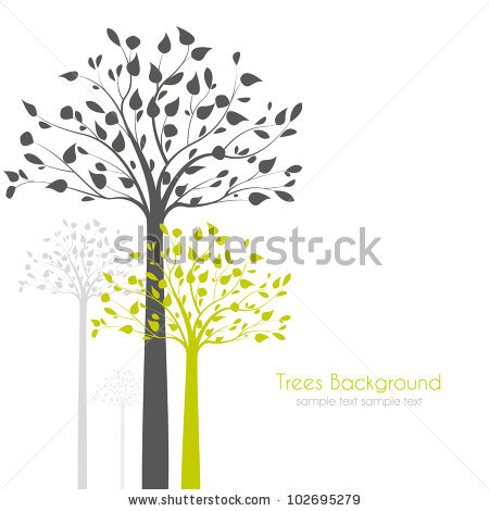 Наклейки деревья d0015